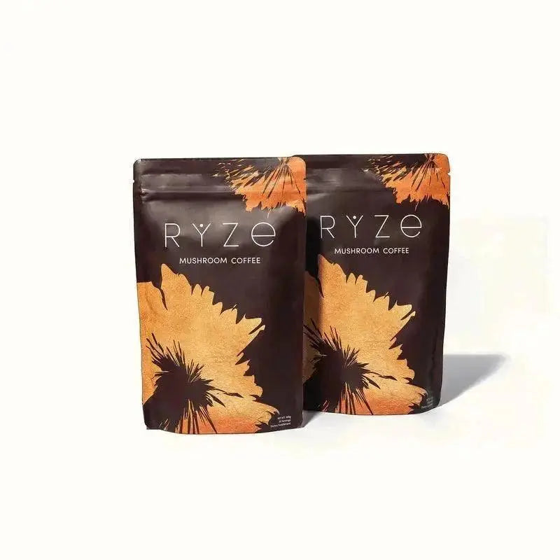 RYZE Mushroom Coffee | 6 Adaptogenic Mushrooms | Organic | Instant Coffee | MCT Oil | Better Energy, Focus, Digestion, Immunity | Cordyceps, Lion’s Mane, Shiitake, Reishi, Turkey Tail, King Trumpet