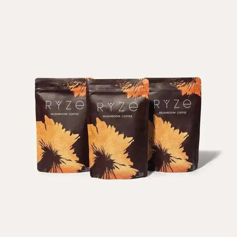 RYZE Mushroom Coffee | 6 Adaptogenic Mushrooms | Organic | Instant Coffee | MCT Oil | Better Energy, Focus, Digestion, Immunity | Cordyceps, Lion’s Mane, Shiitake, Reishi, Turkey Tail, King Trumpet