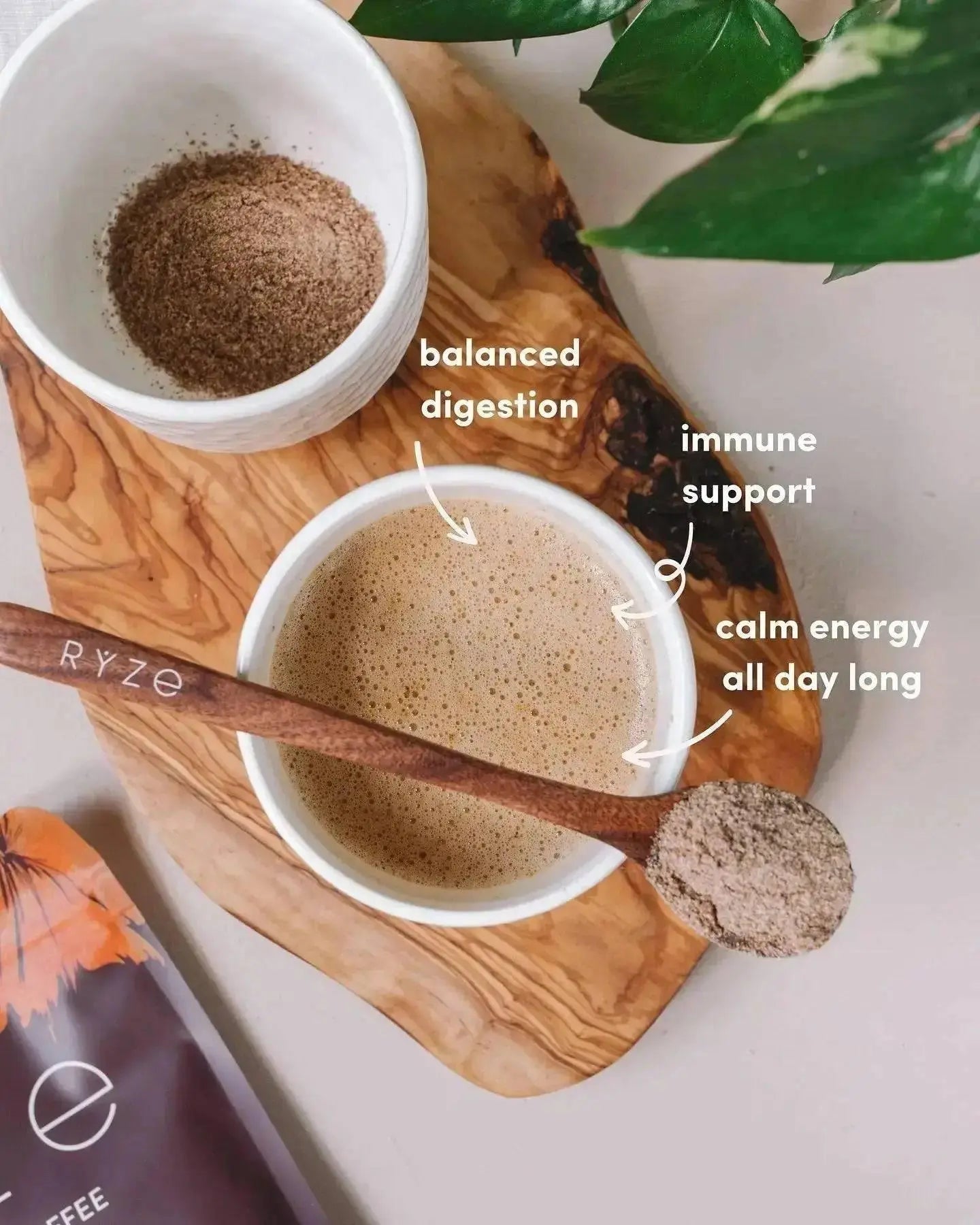 RYZE Mushroom Coffee | 6 Adaptogenic Mushrooms | Organic | Instant Coffee | MCT Oil | Better Energy, Focus, Digestion, Immunity | Cordyceps, Lion’s Mane, Shiitake, Reishi, Turkey Tail, King Trumpet
